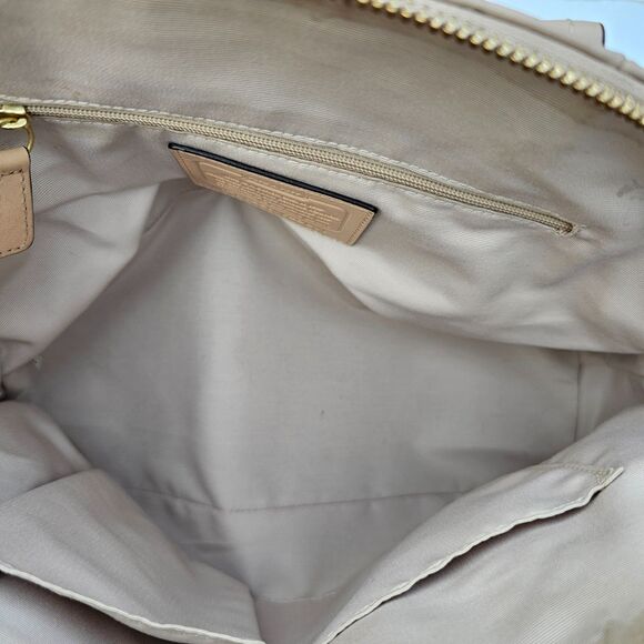COACH Beige Cora Dome Satchel Handbag, Pre-owned - Picture 9 of 10